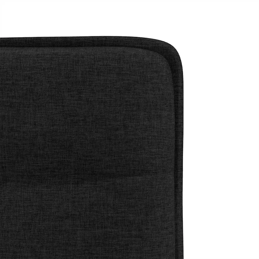 Chaises à manger lot de 4 noir tissu - 7