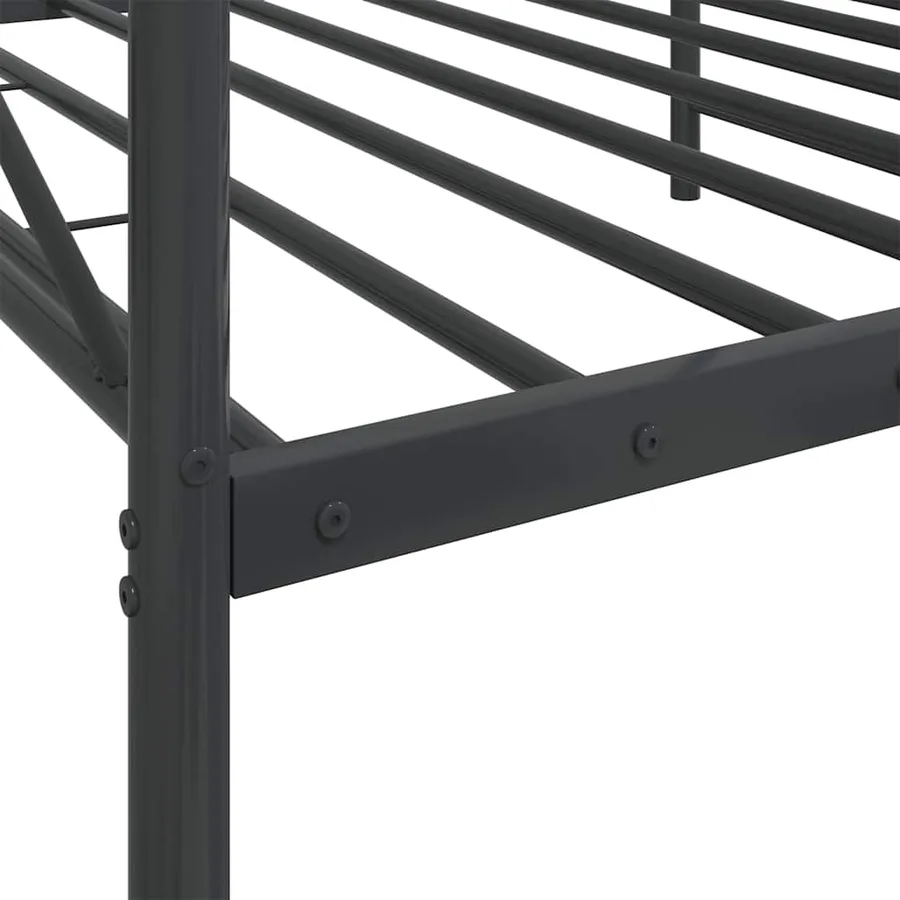 Lit de repos sans matelas noir 107x203 cm acier - 9