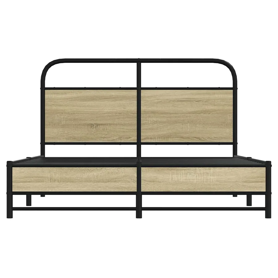 Cadre de lit sans matelas 140x190 cm chêne sonoma - 5