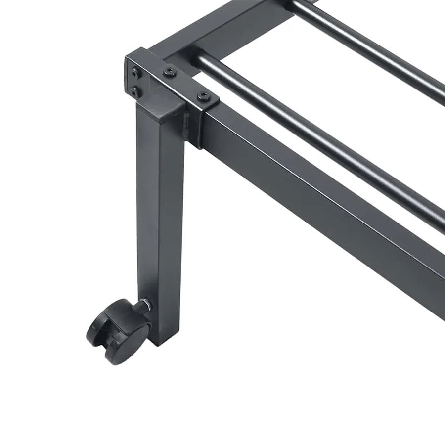 Cadre de lit sans matelas pliable noir 90x190 cm acier - 10