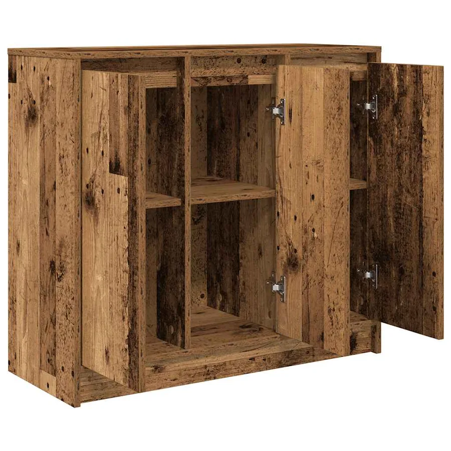 Buffet vieux bois 85x34x76 cm bois d'ingénierie - 5