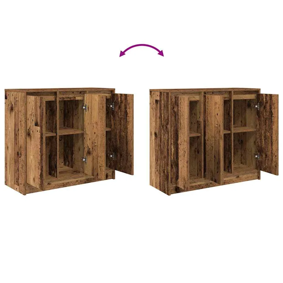 Buffet vieux bois 85x34x76 cm bois d'ingénierie - 9