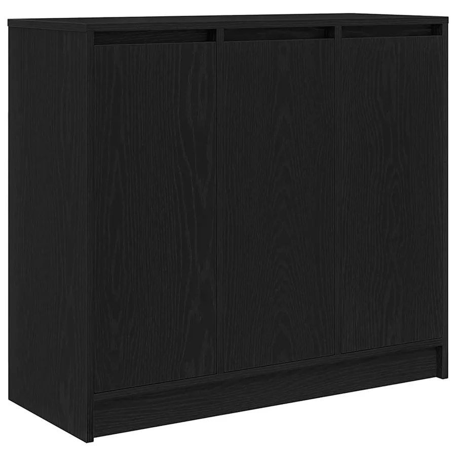 Buffet chêne noir 85x34x76 cm bois d'ingénierie - 2