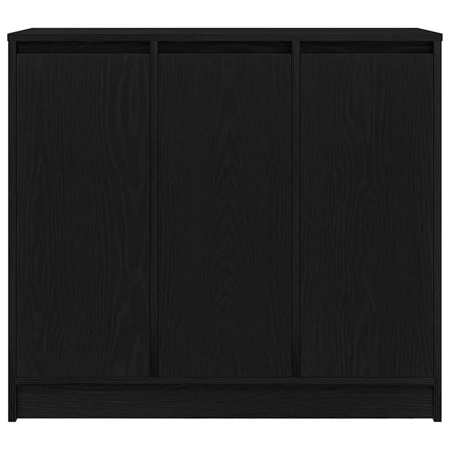 Buffet chêne noir 85x34x76 cm bois d'ingénierie - 6