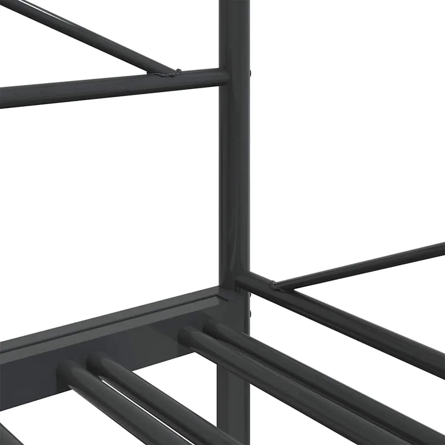 Lit de jour avec gigogne sans matelas noir 107x203 cm acier - 12