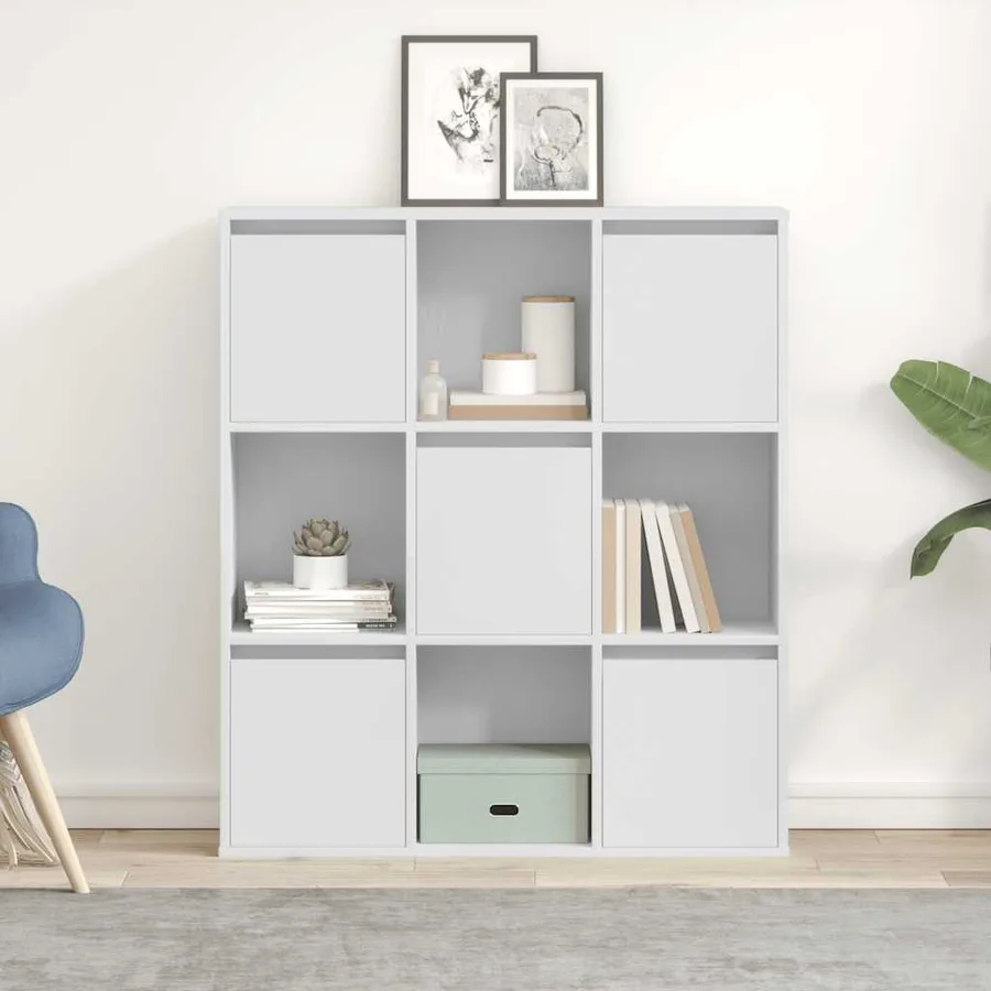 Bibliothèque blanc 89x24x101,5 cm bois d'ingénierie - 3