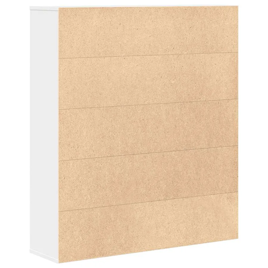 Bibliothèque blanc 89x24x101,5 cm bois d'ingénierie - 6
