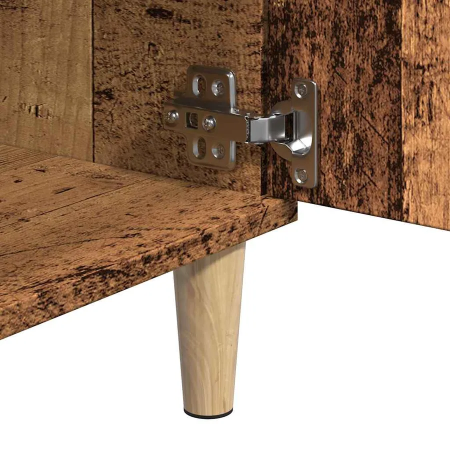 Meuble TV vieux bois 102x35x50 cm bois d'ingénierie - 7