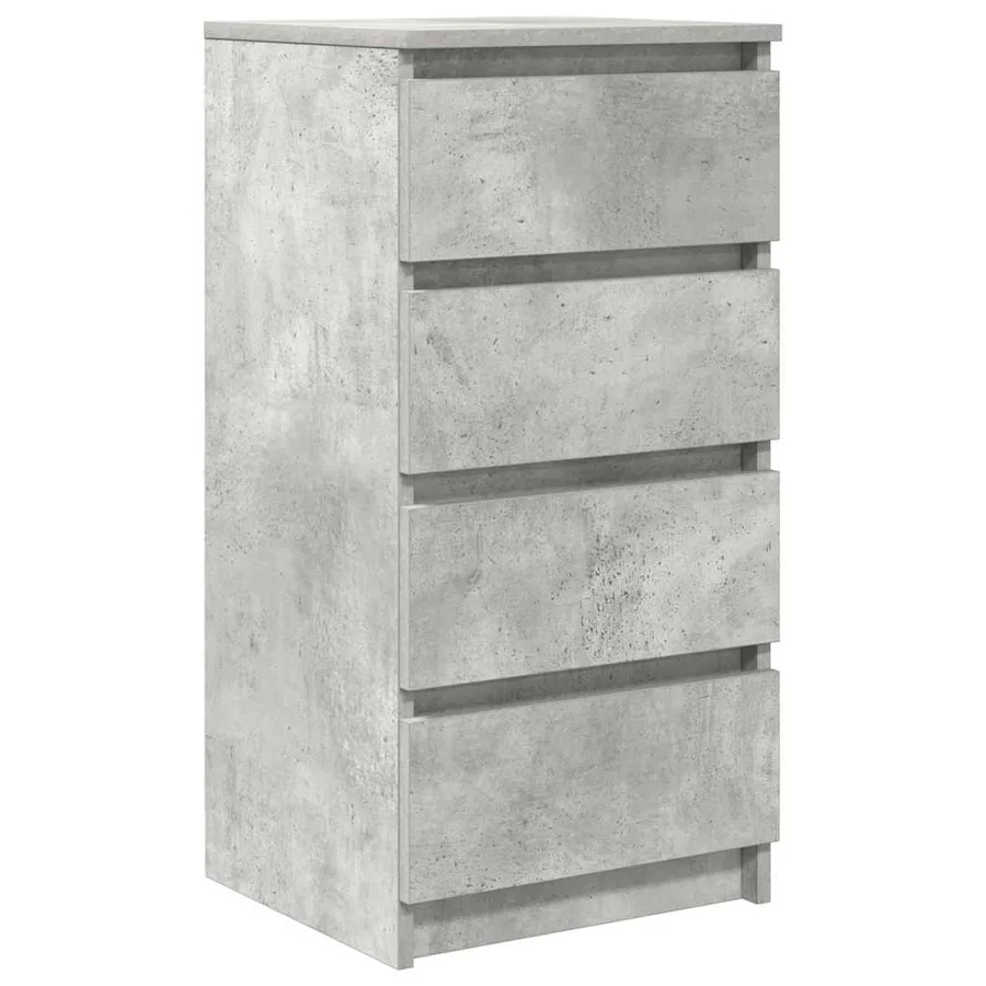 Buffet gris béton 37,5x35x76 cm bois d'ingénierie - 2