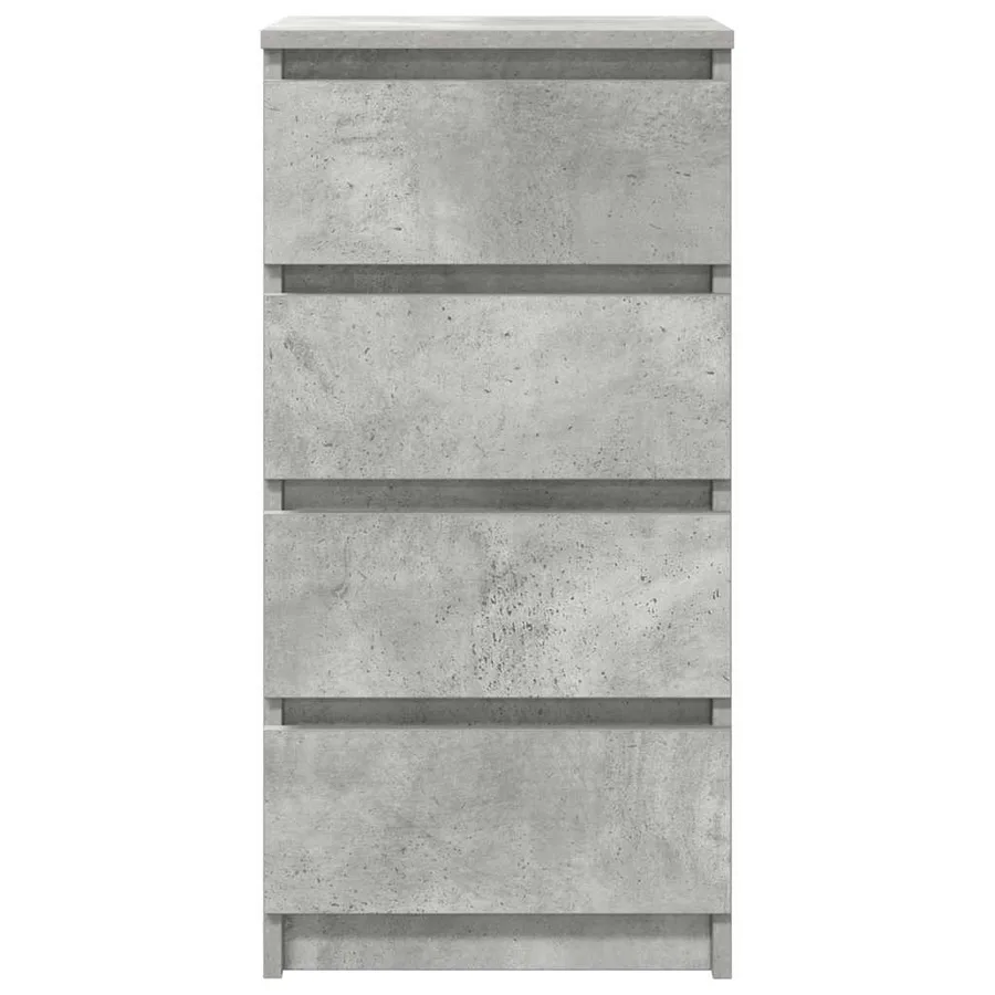 Buffet gris béton 37,5x35x76 cm bois d'ingénierie - 6