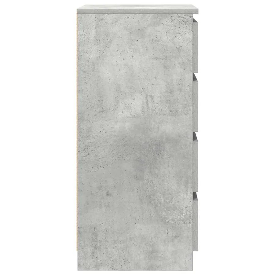 Buffet gris béton 37,5x35x76 cm bois d'ingénierie - 7