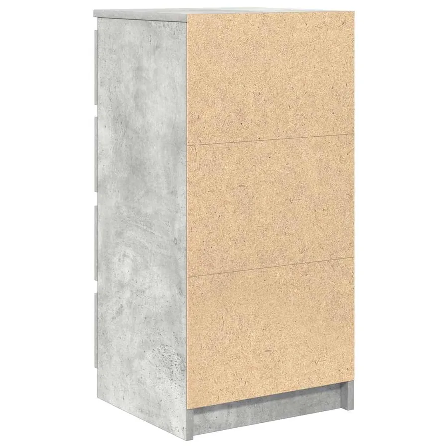 Buffet gris béton 37,5x35x76 cm bois d'ingénierie - 8