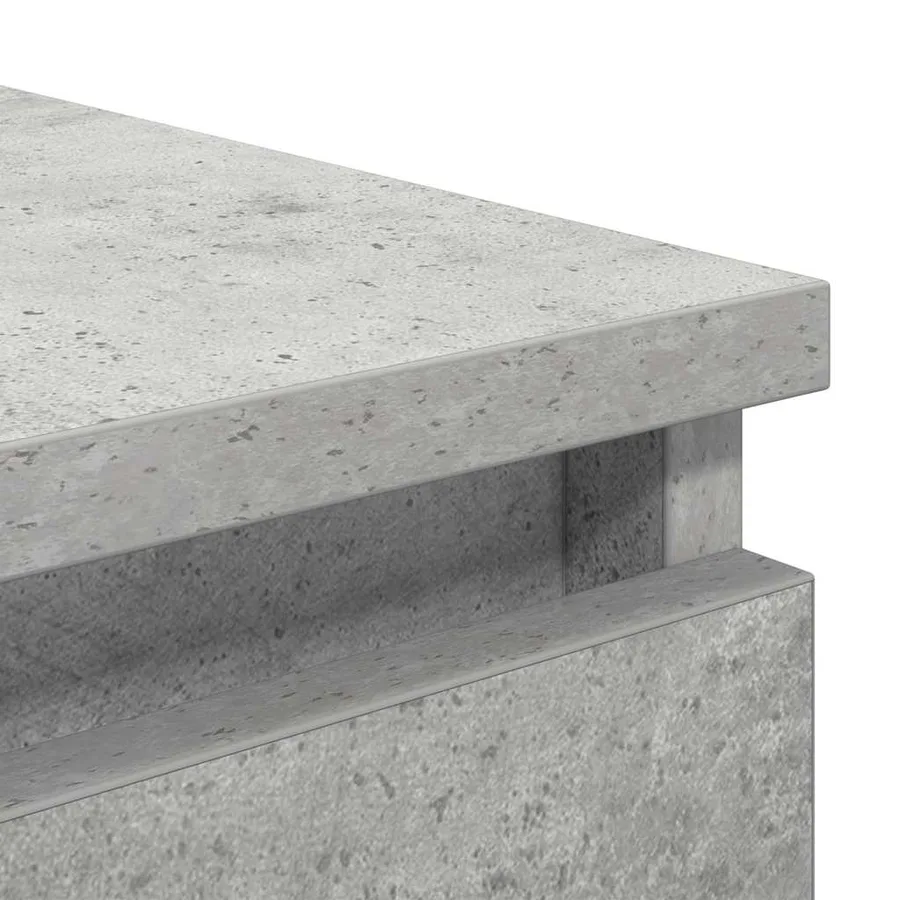 Buffet gris béton 37,5x35x76 cm bois d'ingénierie - 9