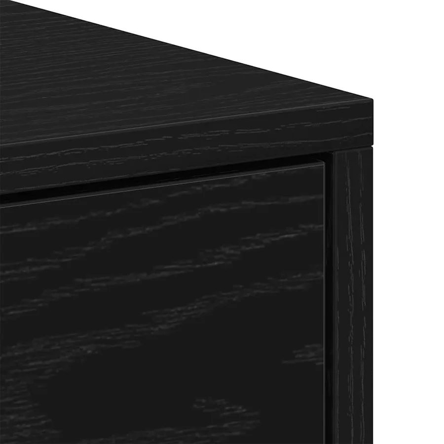 Tables de chevet 2pcs chêne noir 40x30x40cm bois d'ingénierie - 10