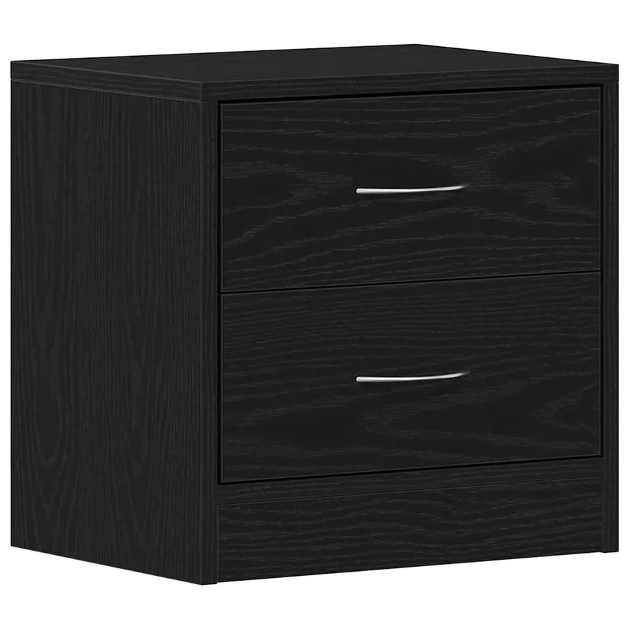 Tables de chevet 2pcs chêne noir 40x30x40cm bois d'ingénierie - 5