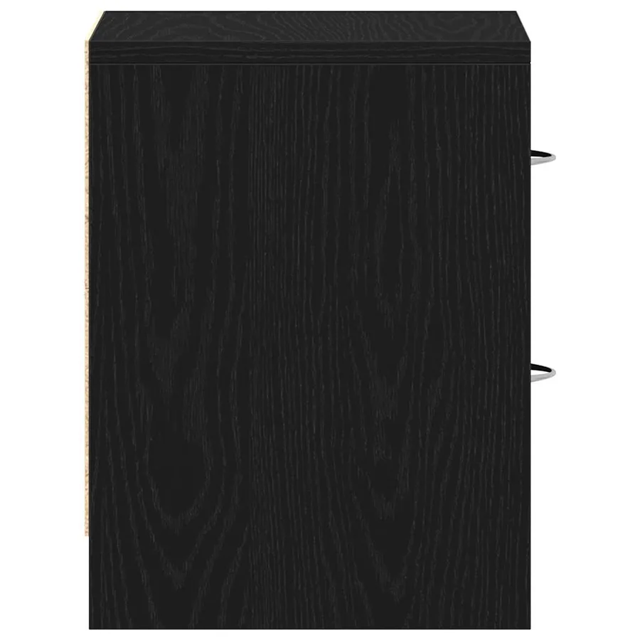 Tables de chevet 2pcs chêne noir 40x30x40cm bois d'ingénierie - 8