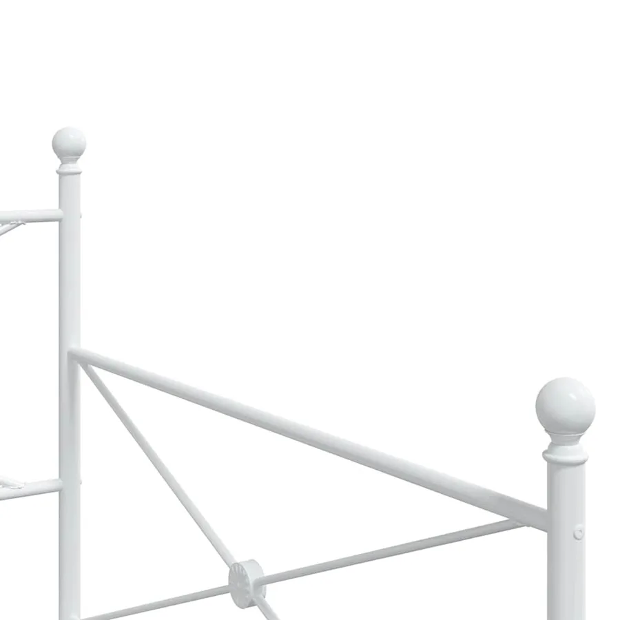 Lit de repos sans matelas blanc 100x200 cm acier - 8