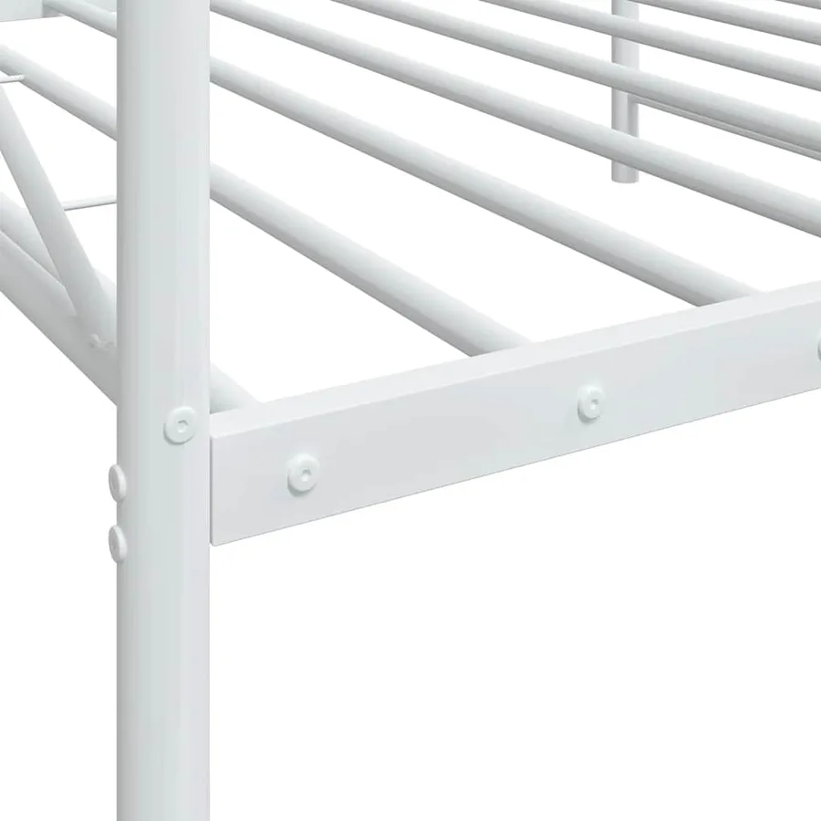 Lit de repos sans matelas blanc 100x200 cm acier - 9