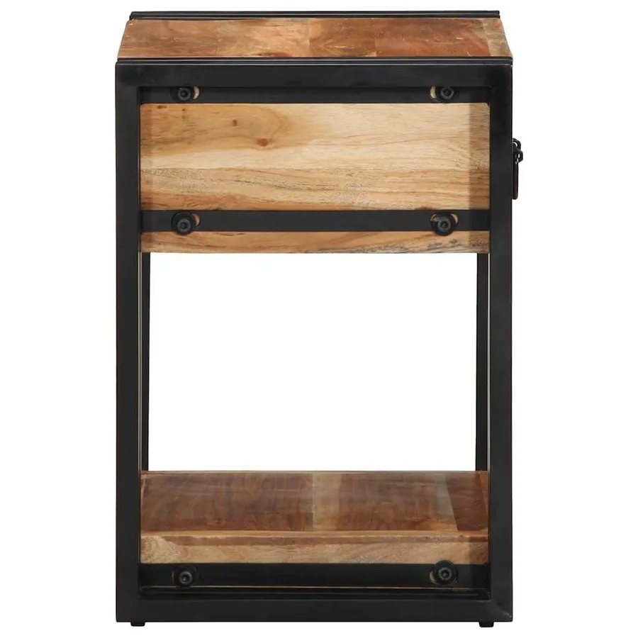 Cabinet de chevet 2 pcs 40 x 35 x 50 cm Bois d'Acacia Massif - 8