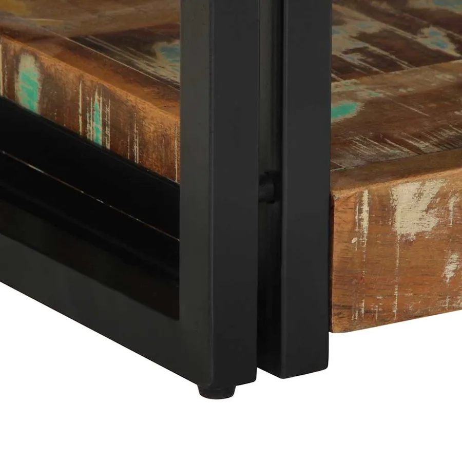 Cabinet de chevet 2 pcs 40 x 35 x 50 cm Bois Recyclé Solide - 11