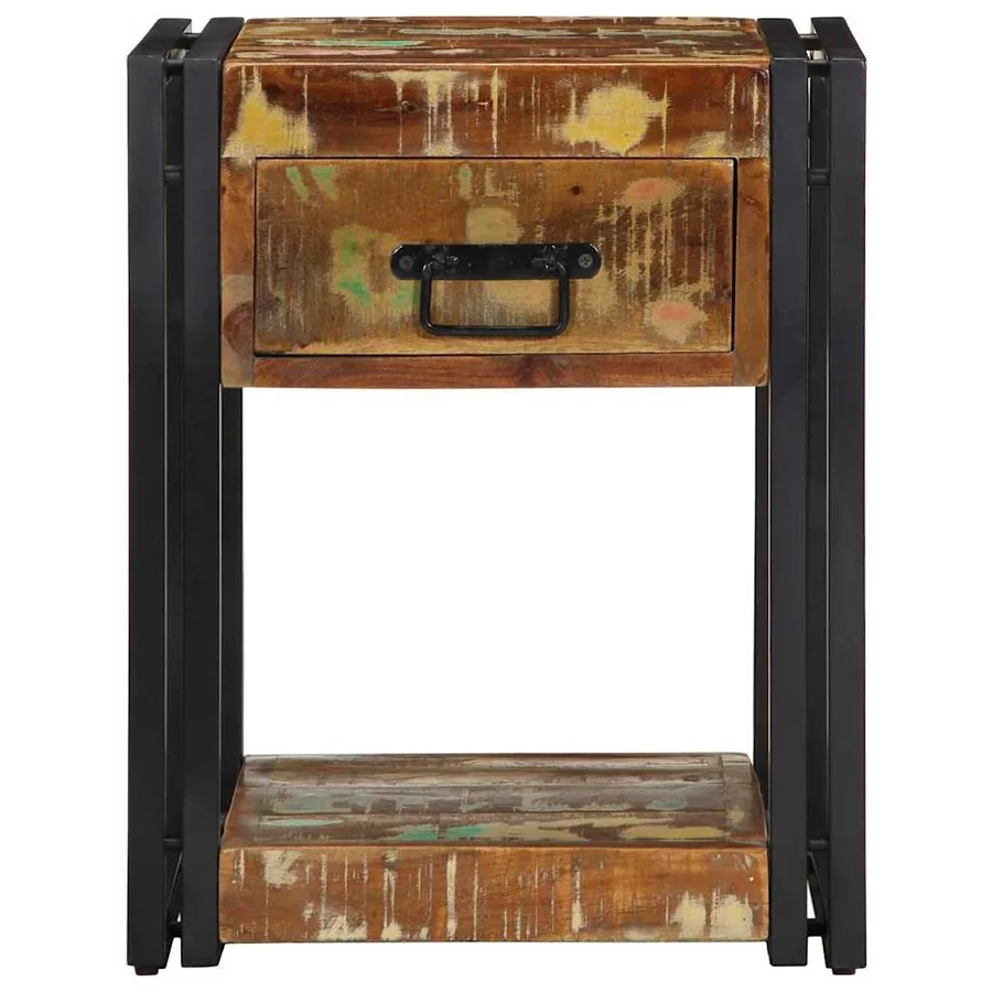 Cabinet de chevet 2 pcs 40 x 35 x 50 cm Bois Recyclé Solide - 7