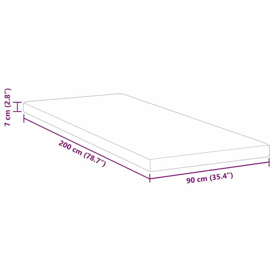 Surmatelas en mousse à mémoire 90 x 200 cm Thick Doux Blanc - 11
