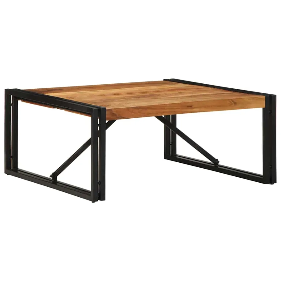 Table basse 80x80x35 cm bois massif acacia - 10