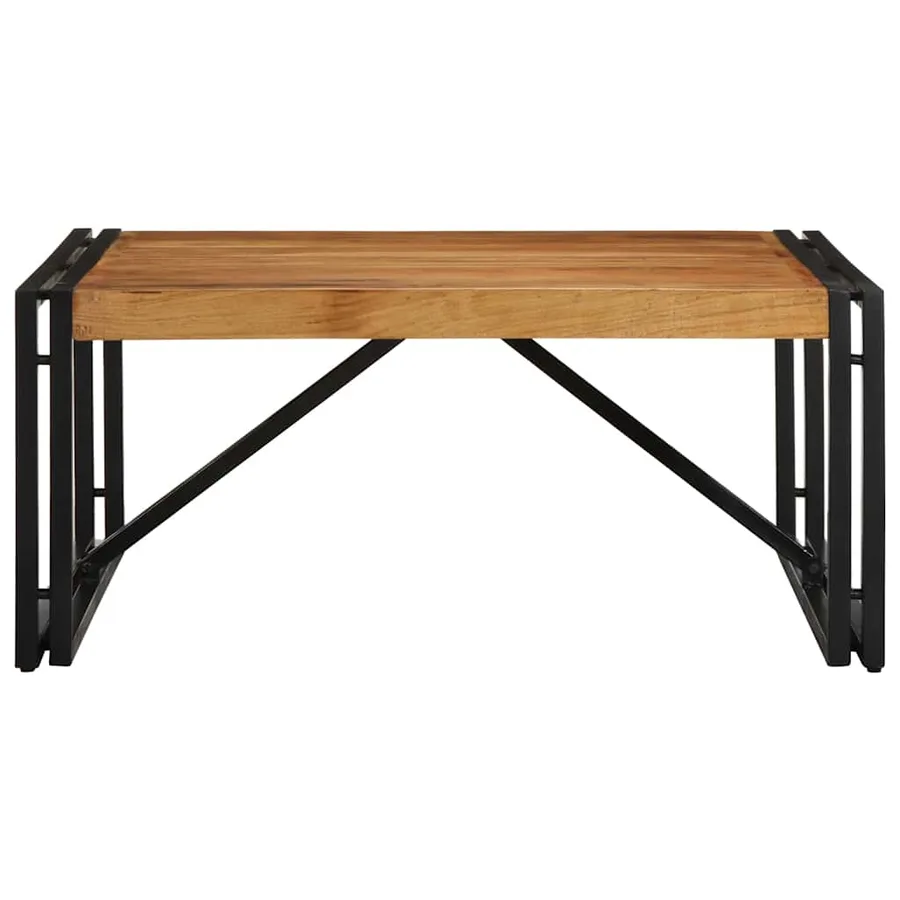 Table basse 80x80x35 cm bois massif acacia - 2