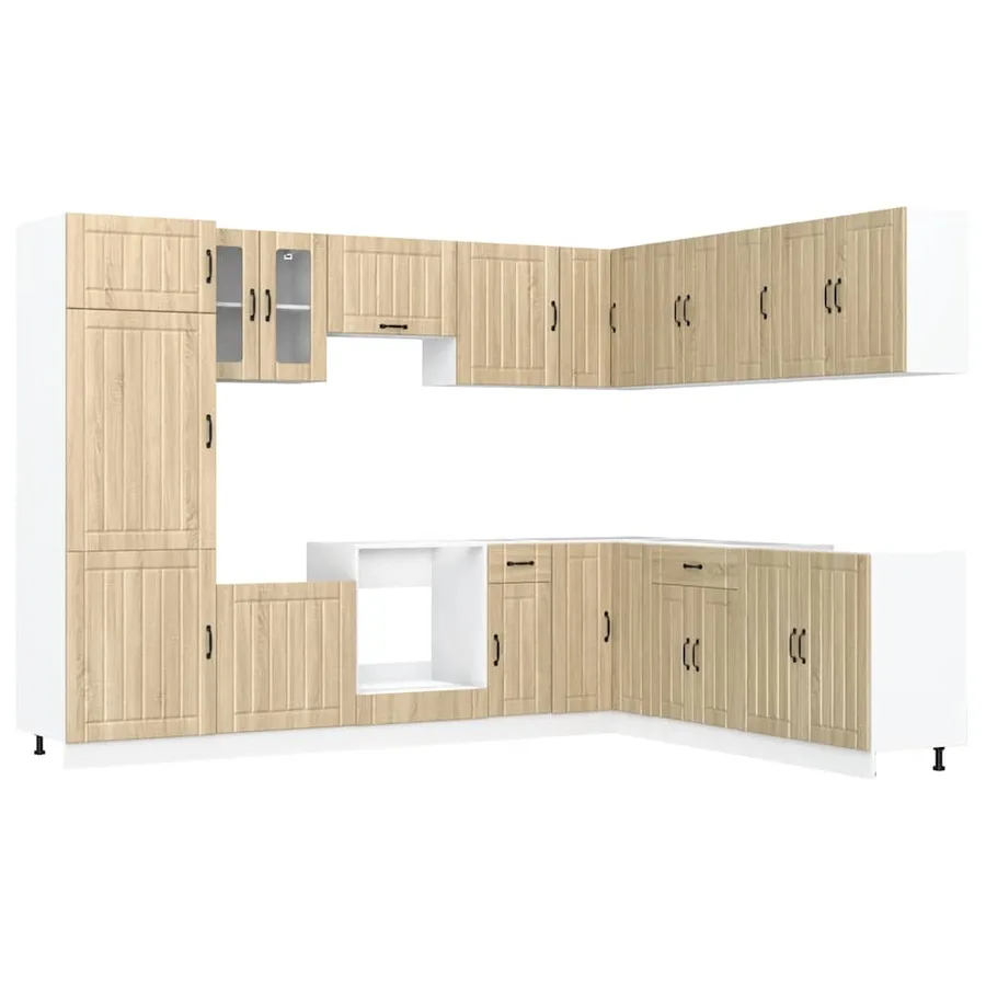 Ensemble d'armoires de cuisine 14 pcs Lucca bois d'ingénierie - 2
