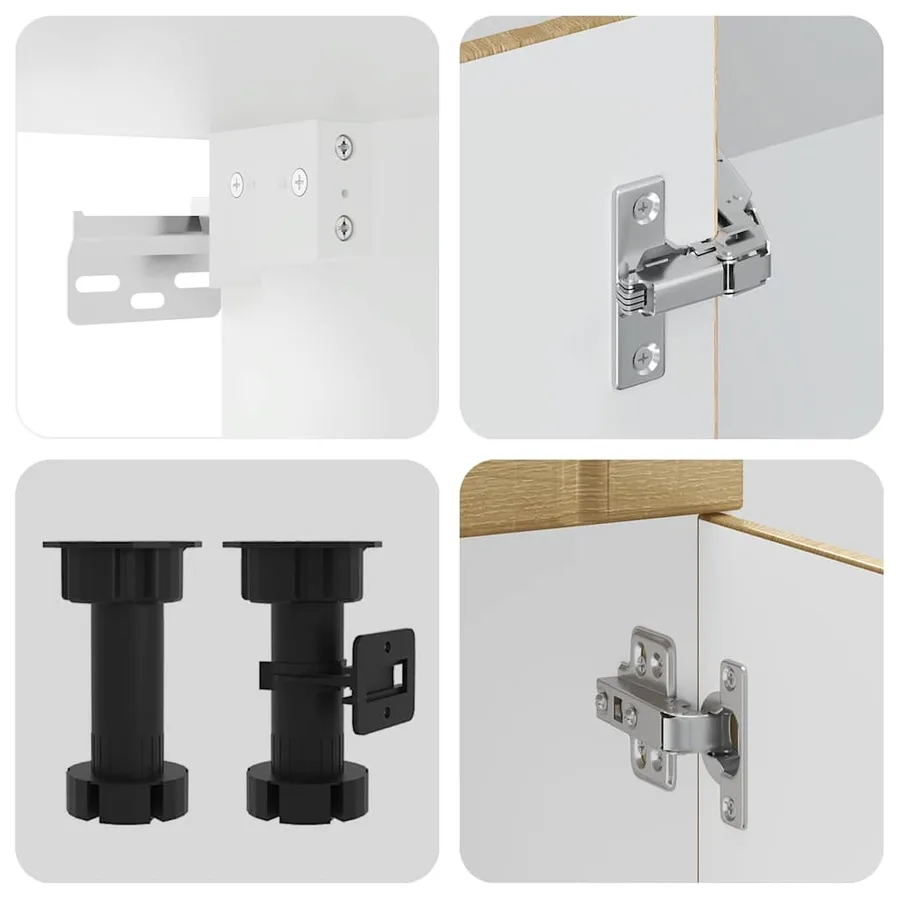 Ensemble d'armoires de cuisine 14 pcs Lucca bois d'ingénierie - 7