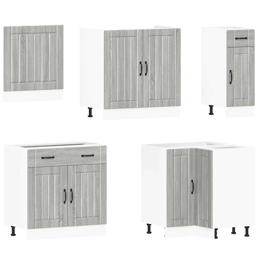Ensemble d'armoires de cuisine 11 pcs Lucca bois d'ingénierie - 4