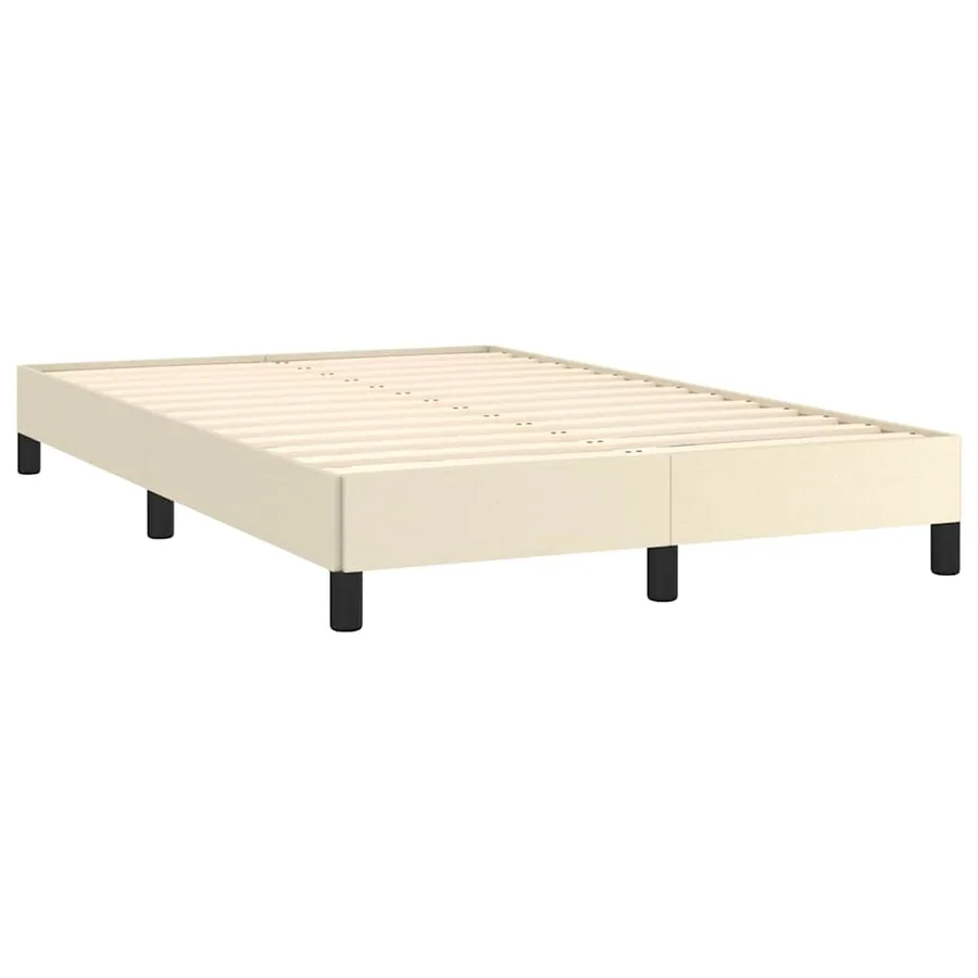Cadre de lit sans matelas crème 120x190 cm similicuir - 3
