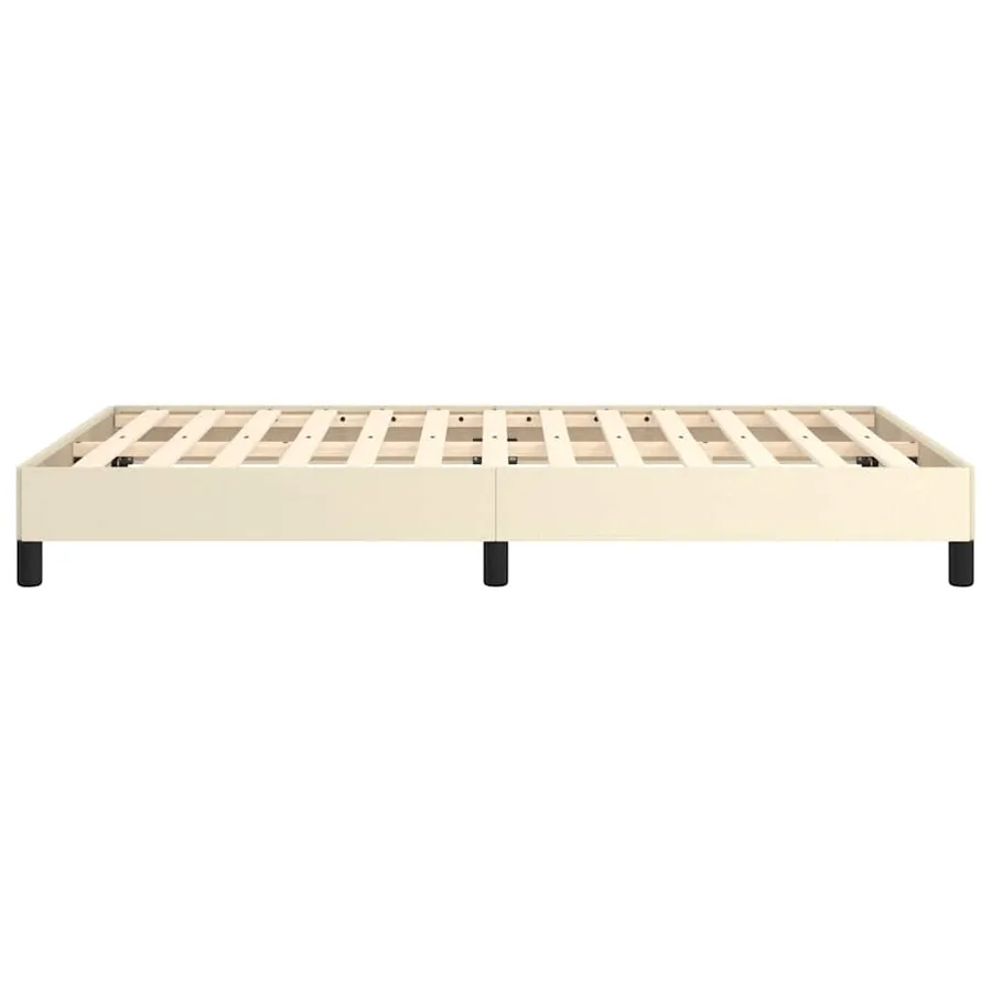 Cadre de lit sans matelas crème 120x190 cm similicuir - 6