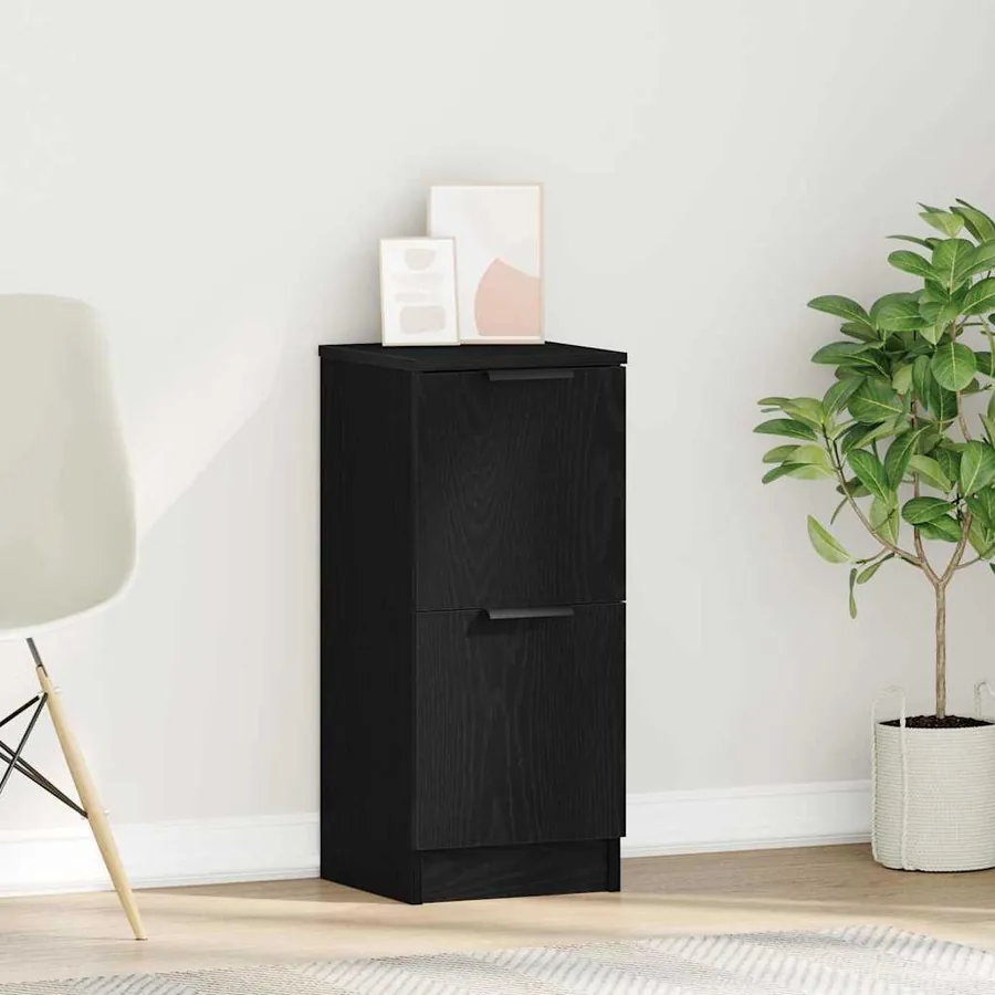 Buffet Chêne noir 30 x 30 x 70 cm Bois d'ingénierie