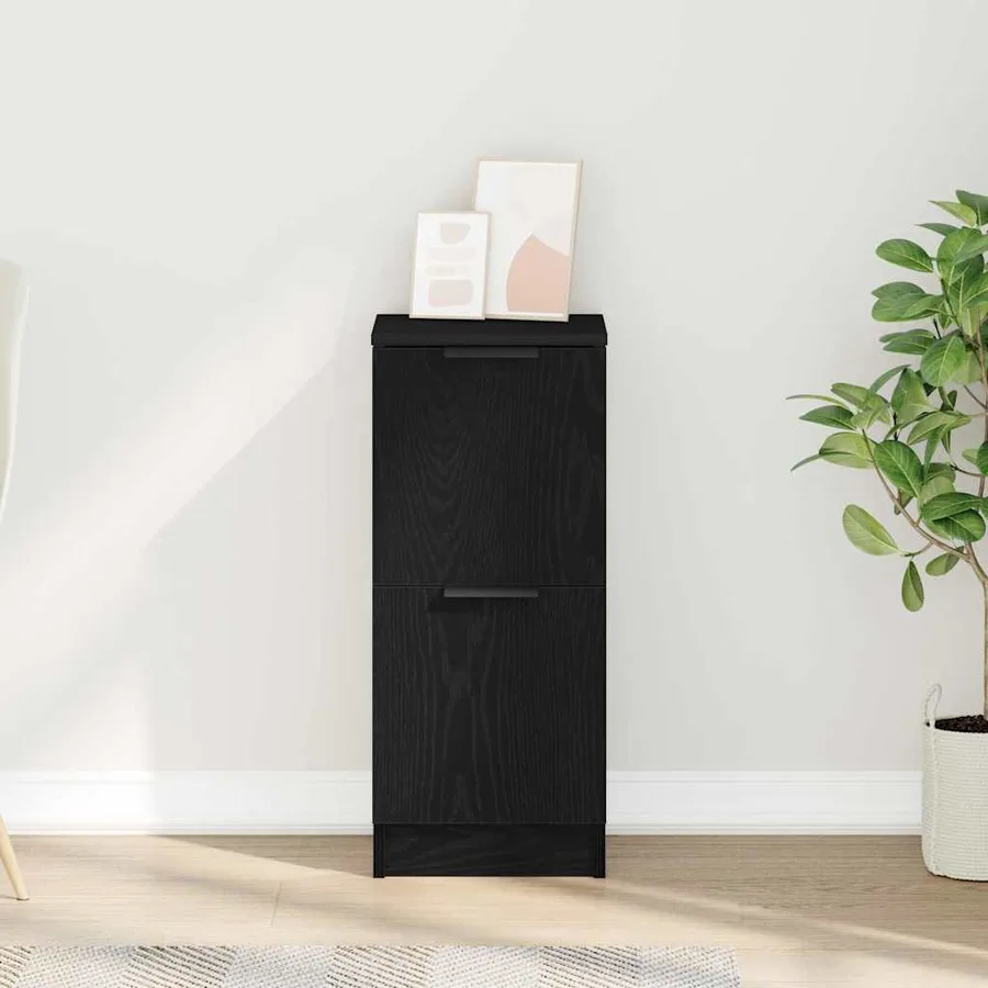 Buffet Chêne noir 30 x 30 x 70 cm Bois d'ingénierie - 4