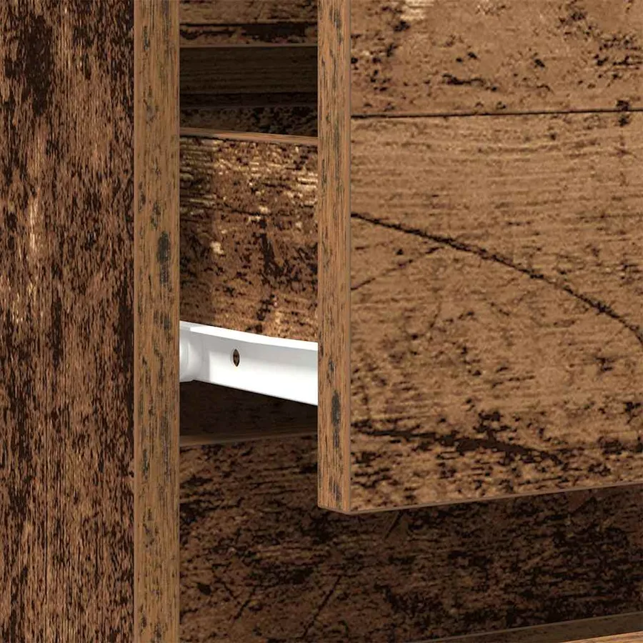 Cabinet de chevet avec tiroir 2 pcs Bois ancien 40 x 35 x 50 cm - 8
