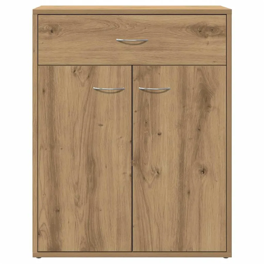 Buffet chêne artisanal 60x30x75 cm bois d'ingénierie - 5