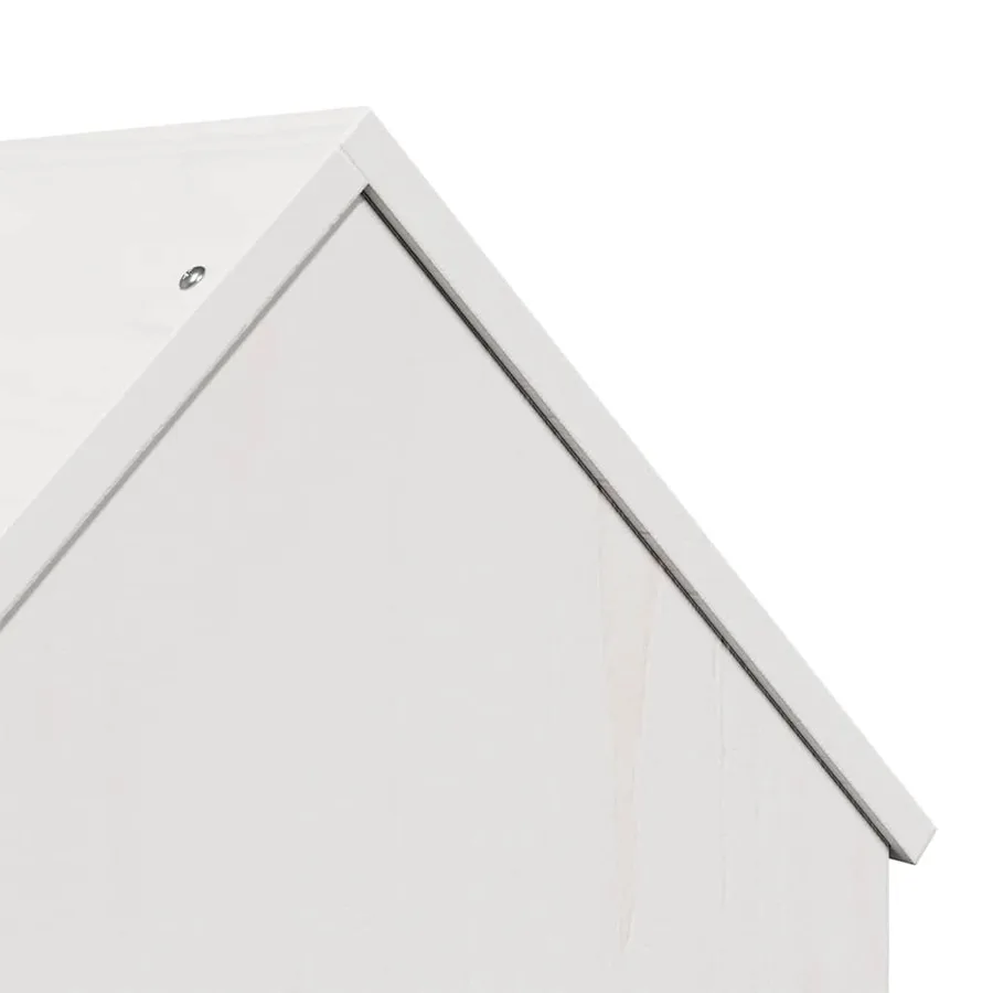 Maison pour chat blanc 41x50x50 cm bois de pin massif - 6