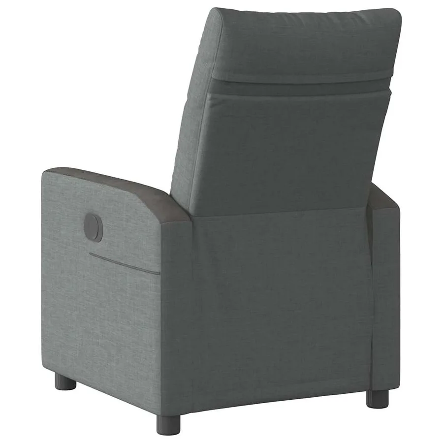 Fauteuil inclinable en tissu gris foncé - 5