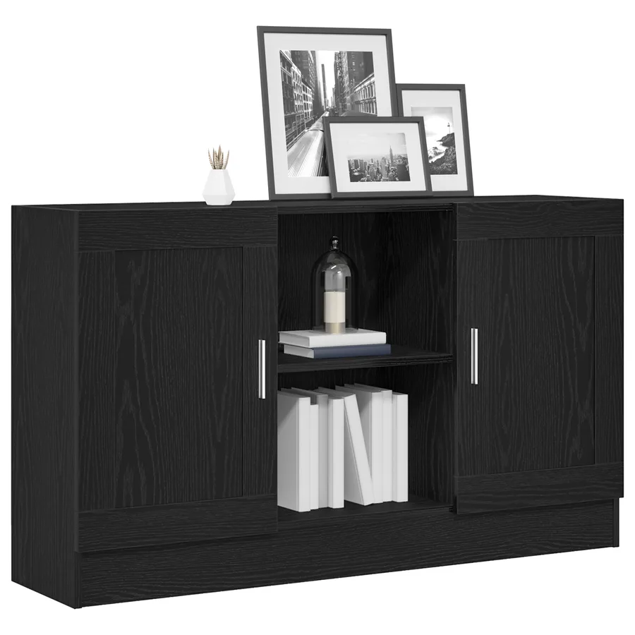 Buffet Chêne noir 120 x 30,5 x 70 cm Bois d'ingénierie - 3