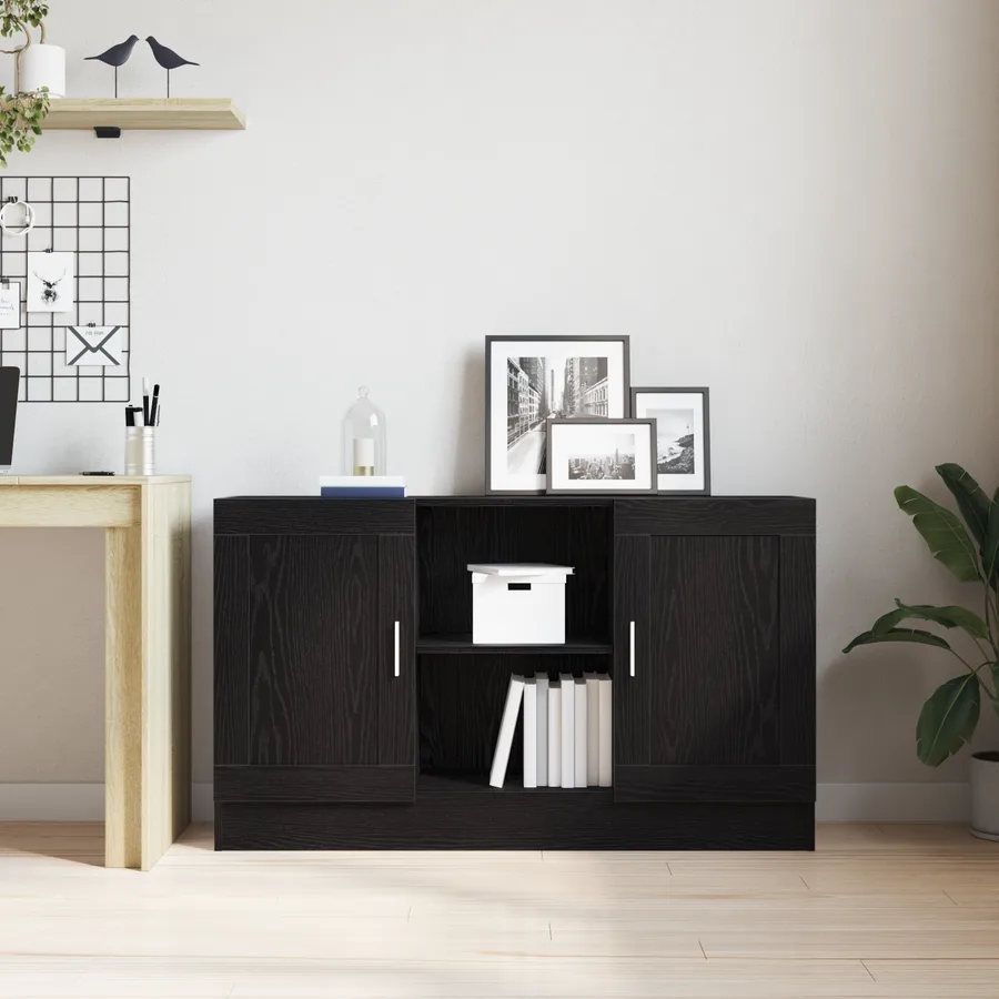 Buffet Chêne noir 120 x 30,5 x 70 cm Bois d'ingénierie - 4