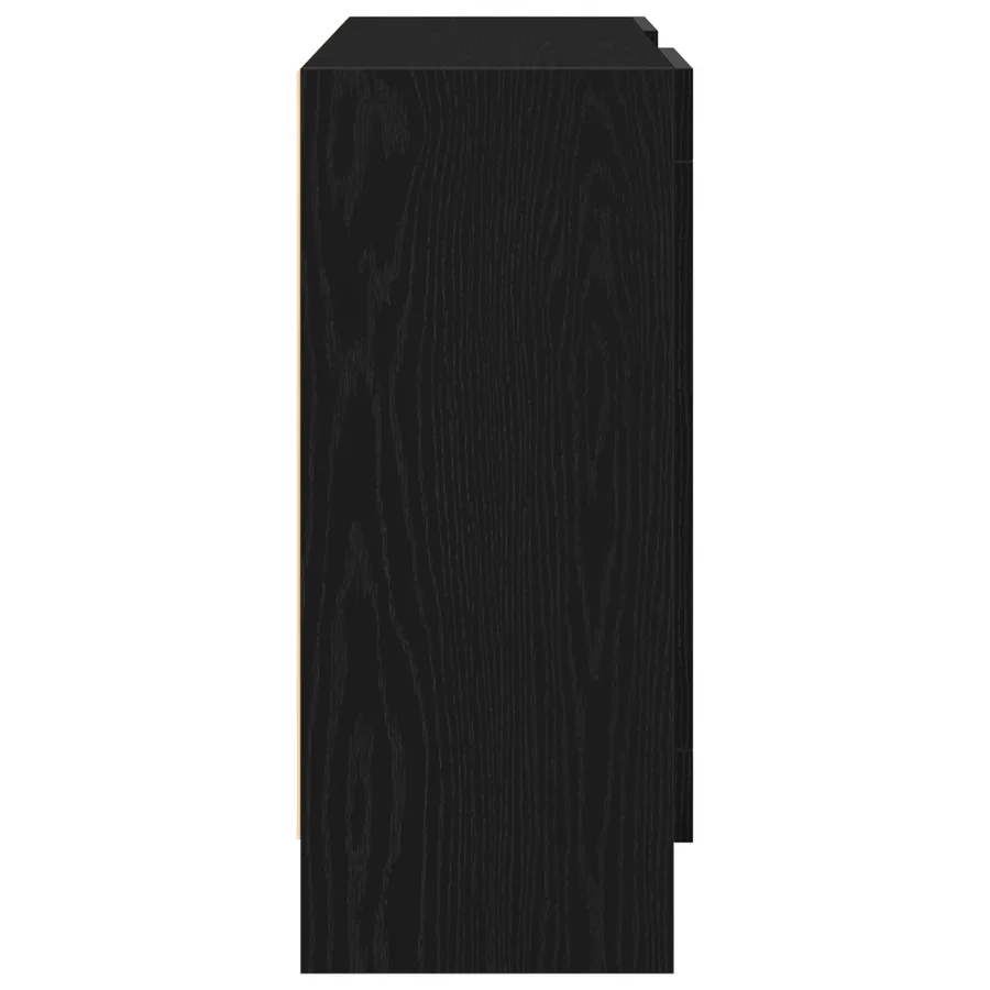 Buffet Chêne noir 120 x 30,5 x 70 cm Bois d'ingénierie - 8