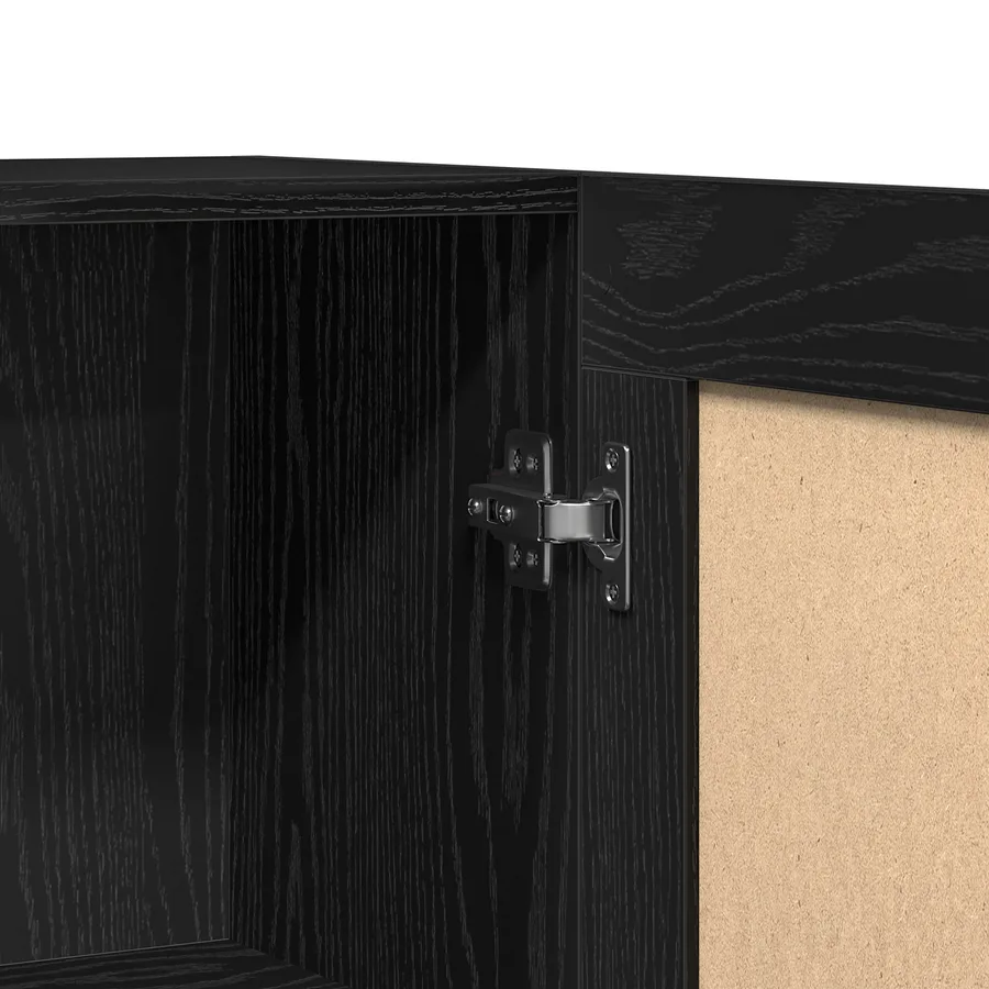 Buffet Chêne noir 120 x 30,5 x 70 cm Bois d'ingénierie - 9