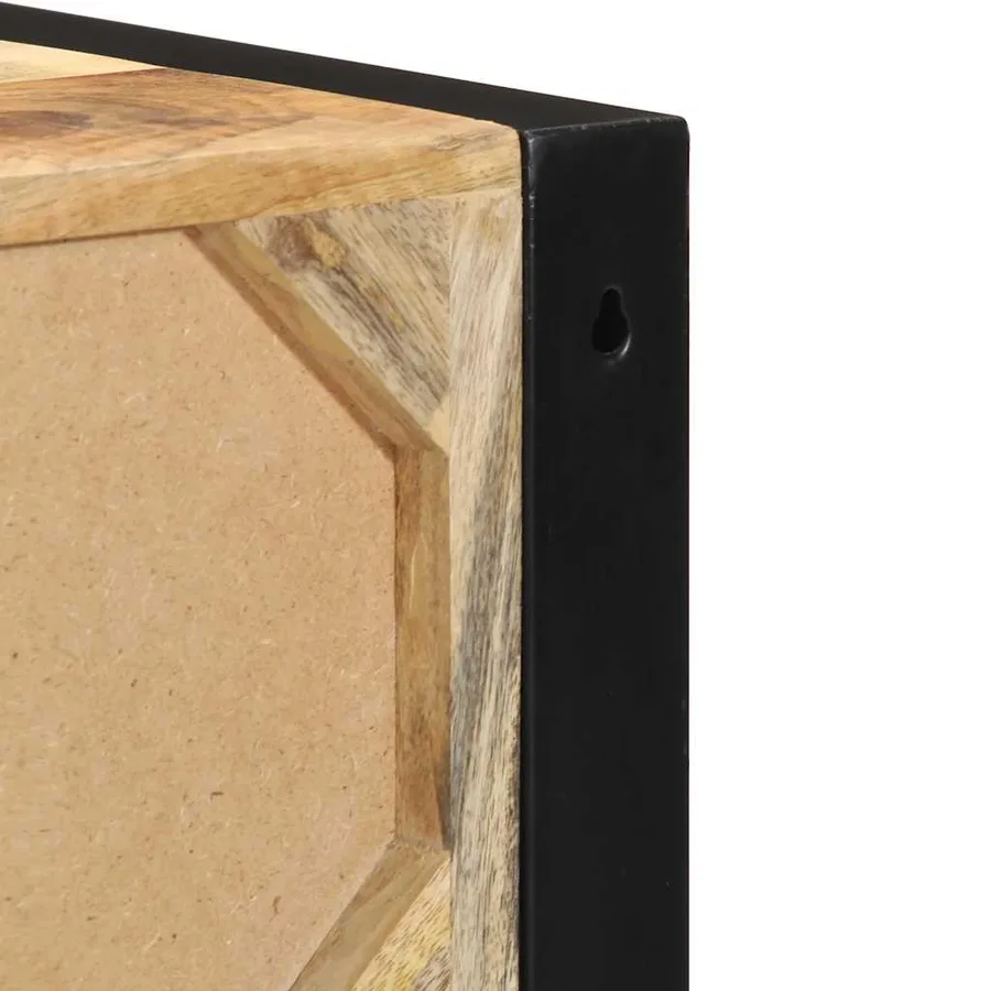 Table de chevet 40x35x40 cm bois brut massif de manguier - 11