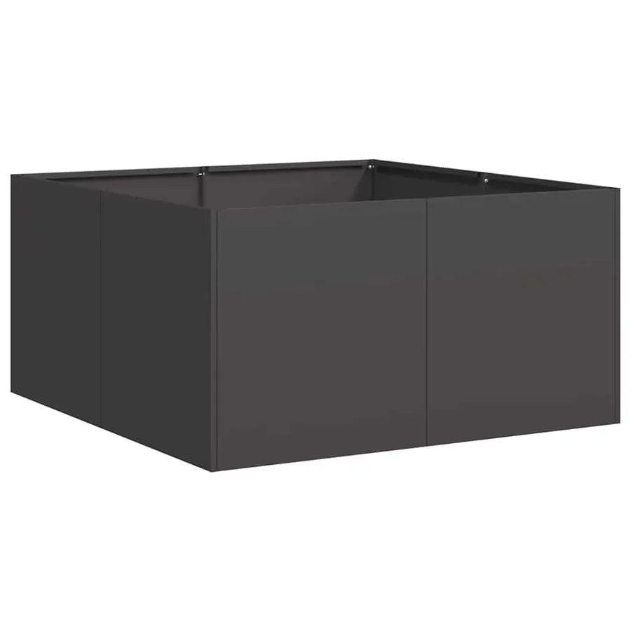 Jardinière noir 80x80x40 cm acier laminé à froid - 2