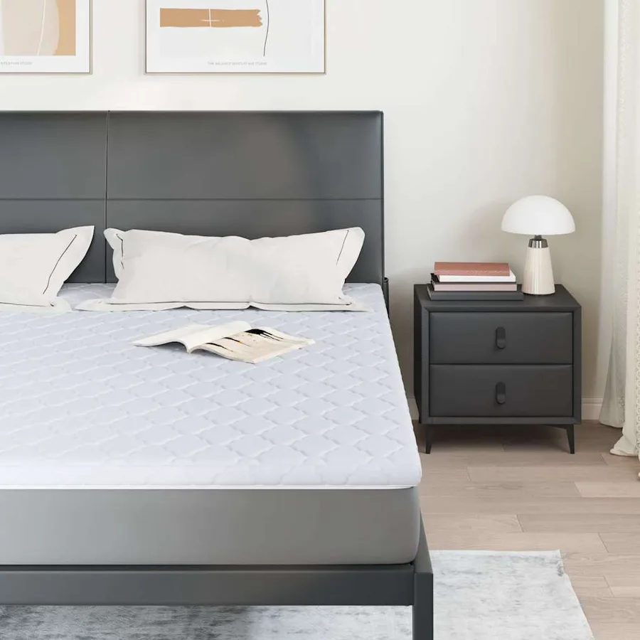 Surmatelas en Coco Blanc 200 x 200 cm Tissu jacquard - 3
