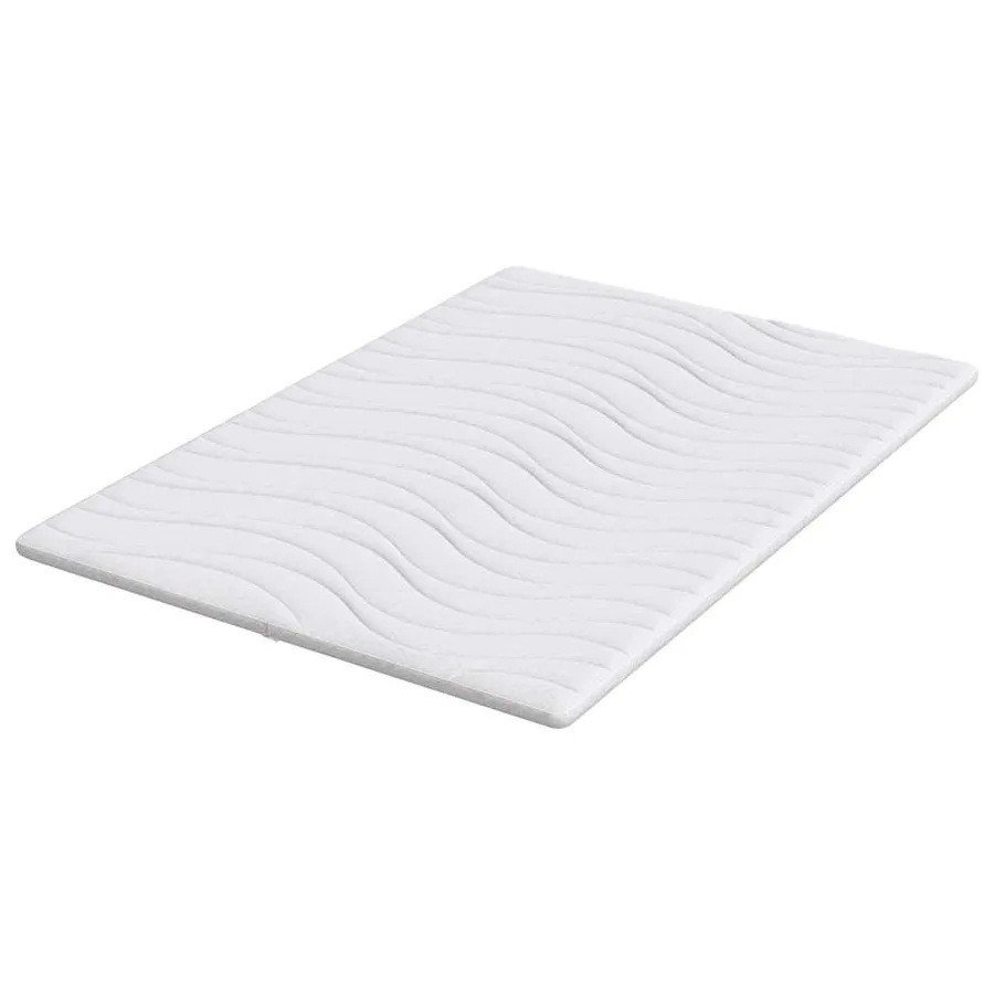 Surmatelas Blanc 160 x 200 cm Tissu en Tricot - 5