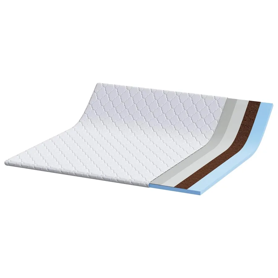 Surmatelas en Coco Blanc 180 x 200 cm Tissu jacquard - 4