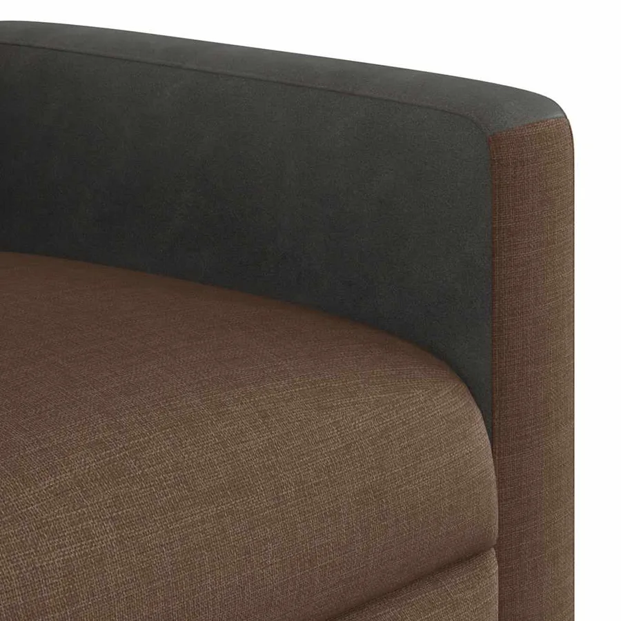 Fauteuil inclinable de massage électrique marron tissu - 11