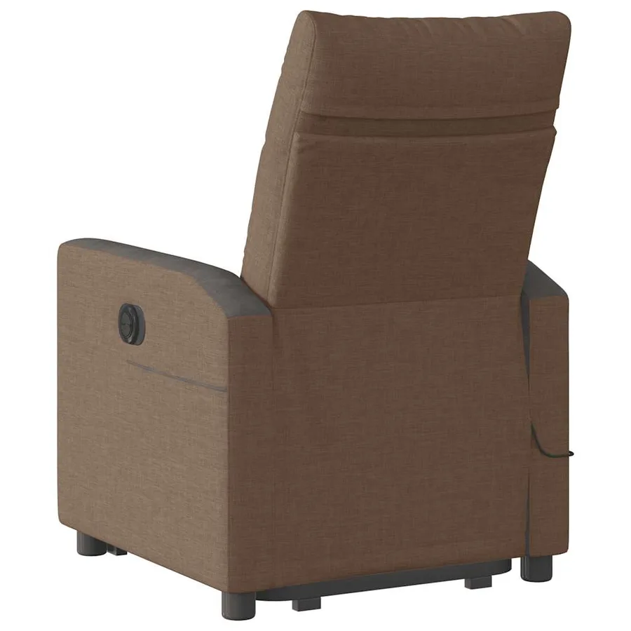 Fauteuil de massage inclinable Marron Tissu - 7